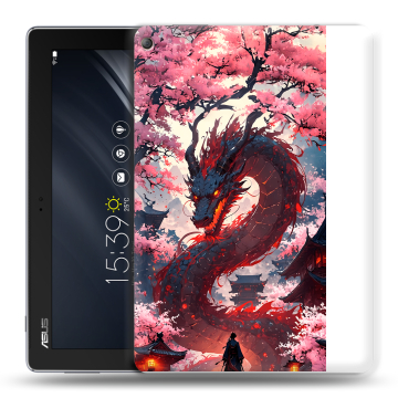 Силиконовый чехол на ASUS ZenPad 10 Z301ML с принтом Дракон Японский