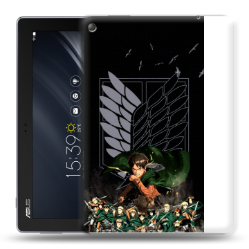 Силиконовый чехол на ASUS ZenPad 10 Z301ML с принтом Атака титанов