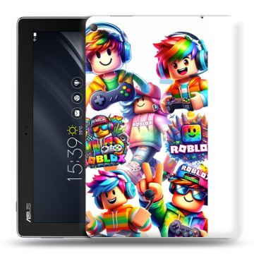 Силиконовый чехол на ASUS ZenPad 10 Z301ML с принтом Roblox Роблокс