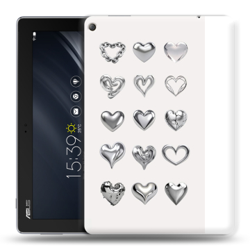 Силиконовый чехол на ASUS ZenPad 10 Z301ML с принтом Y2K сердечки