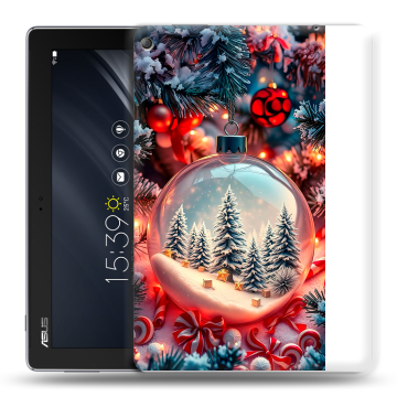Силиконовый чехол на ASUS ZenPad 10 Z301ML с принтом Новый год
