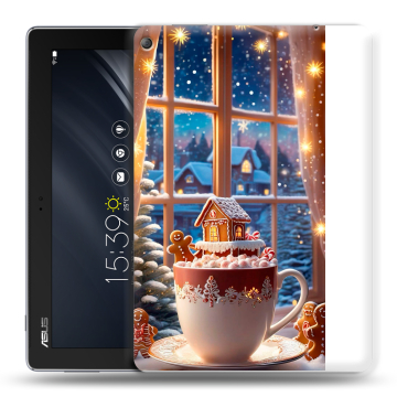 Силиконовый чехол на ASUS ZenPad 10 Z301ML с принтом Новый год