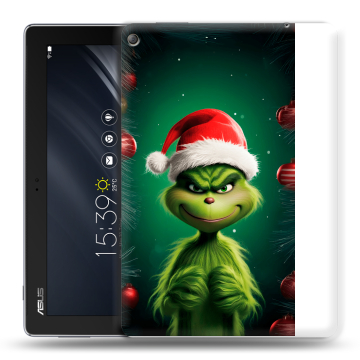 Силиконовый чехол на ASUS ZenPad 10 Z301ML с принтом Гринч Новый год Рождество