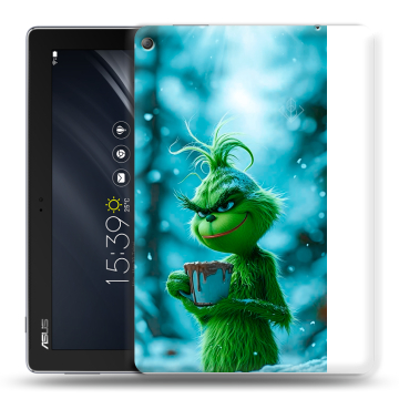 Силиконовый чехол на ASUS ZenPad 10 Z301ML с принтом Новый год гринч