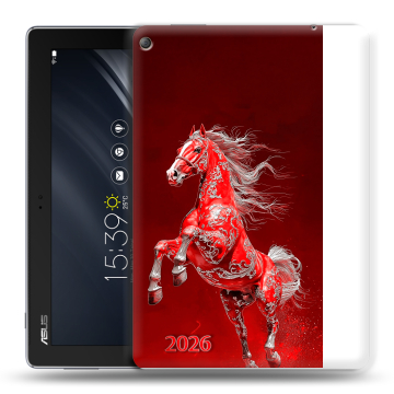 Силиконовый чехол на ASUS ZenPad 10 Z301ML с принтом Новый год