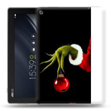 Силиконовый чехол на ASUS ZenPad 10 Z301ML с принтом Новый год Гринч