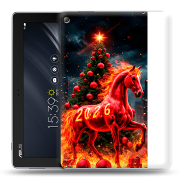 Силиконовый чехол на ASUS ZenPad 10 Z301ML с принтом Новый год