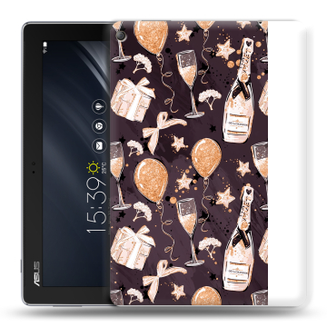 Силиконовый чехол на ASUS ZenPad 10 Z301ML с принтом Новый год