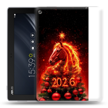 Силиконовый чехол на ASUS ZenPad 10 Z301ML с принтом Новый год