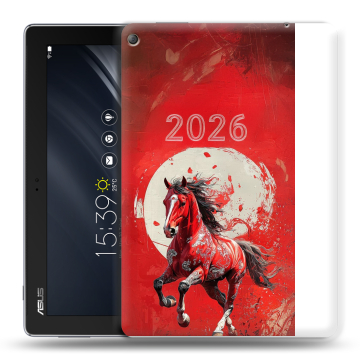 Силиконовый чехол на ASUS ZenPad 10 Z301ML с принтом Новый год