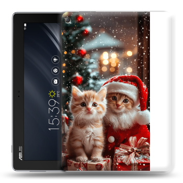 Силиконовый чехол на ASUS ZenPad 10 Z301ML с принтом Новый год