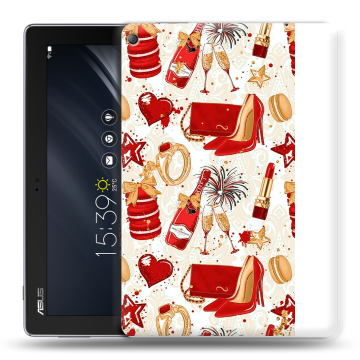Силиконовый чехол на ASUS ZenPad 10 Z301ML с принтом Новый год