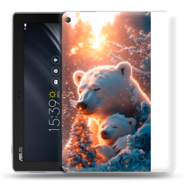 Силиконовый чехол на ASUS ZenPad 10 Z301ML с принтом Новый год Силиконовый чехол на ASUS ZenPad 10 Z301ML с принтом Новый год