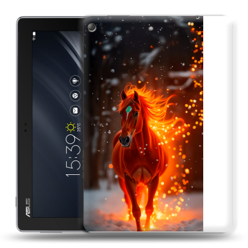 Силиконовый чехол на ASUS ZenPad 10 Z301ML с принтом Новый год Силиконовый чехол на ASUS ZenPad 10 Z301ML с принтом Новый год