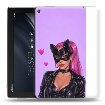 Силиконовый чехол на ASUS ZenPad 10 Z301ML с принтом женский