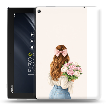 Силиконовый чехол на ASUS ZenPad 10 Z301ML с принтом женский