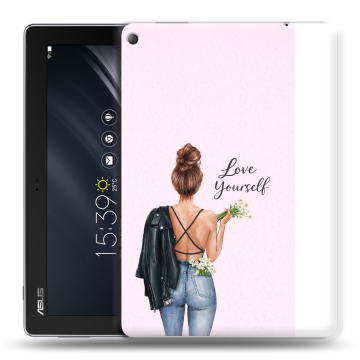 Силиконовый чехол на ASUS ZenPad 10 Z301ML с принтом женский