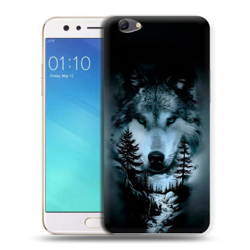 Силиконовый чехол на OPPO F3 с принтом Лесной волк
