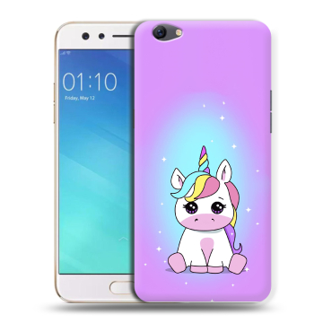 Силиконовый чехол на OPPO F3 с принтом Единорог