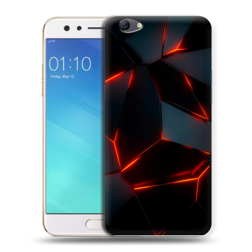 Силиконовый чехол на OPPO F3 с принтом Яркие абстракции