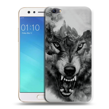 Силиконовый чехол на OPPO F3 с принтом Волк