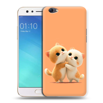Силиконовый чехол на OPPO F3 с принтом Милые котики