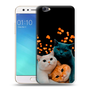 Силиконовый чехол на OPPO F3 с принтом Кошки