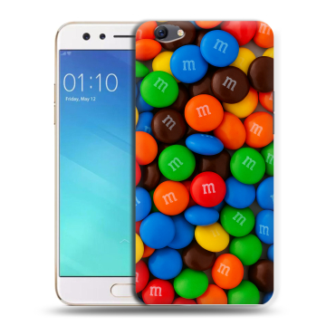Силиконовый чехол на OPPO F3 с принтом Конфеты