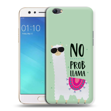 Силиконовый чехол на OPPO F3 с принтом Лама