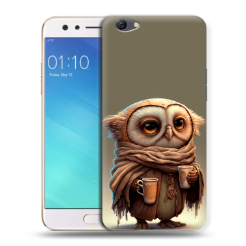 Силиконовый чехол на OPPO F3 с принтом Сова