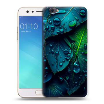 Силиконовый чехол на OPPO F3 с принтом Листья