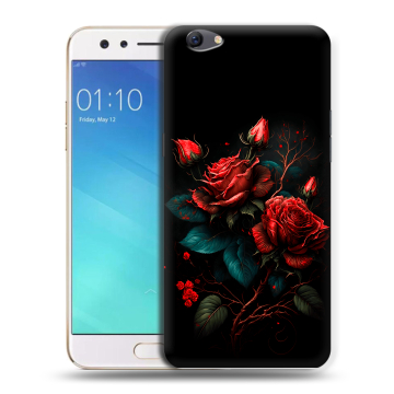 Силиконовый чехол на OPPO F3 с принтом Розы красные Силиконовый чехол на OPPO F3 с принтом Розы красные