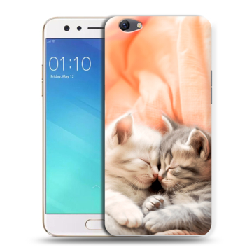 Силиконовый чехол на OPPO F3 с принтом Котята