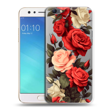 Силиконовый чехол на OPPO F3 с принтом Розы