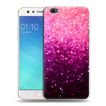 Силиконовый чехол на OPPO F3 с принтом Блестки