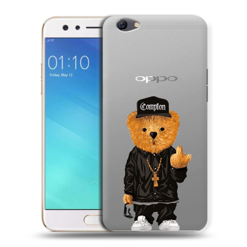 Силиконовый чехол на OPPO F3 с принтом Плюшевый медведь