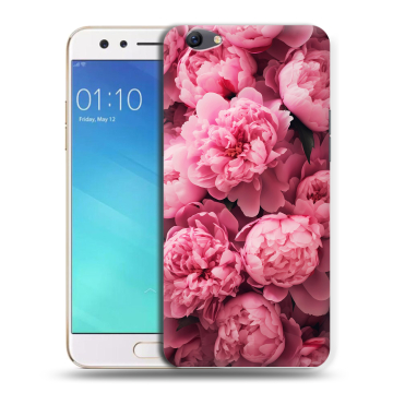 Силиконовый чехол на OPPO F3 с принтом цветы пионы
