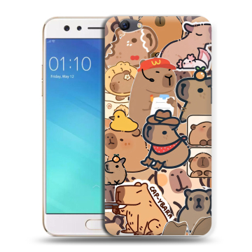 Силиконовый чехол на OPPO F3 с принтом капибара