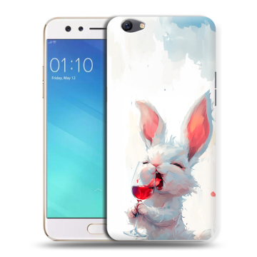 Силиконовый чехол на OPPO F3 с принтом кролик зайчик