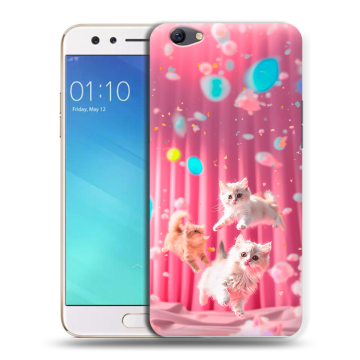 Силиконовый чехол на OPPO F3 с принтом милые котики Силиконовый чехол на OPPO F3 с принтом милые котики