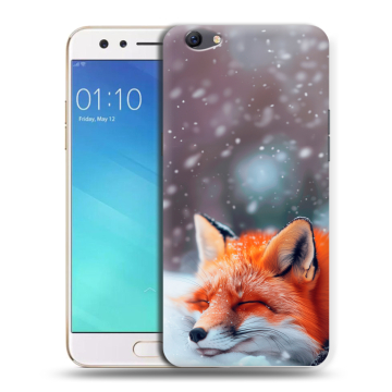 Силиконовый чехол на OPPO F3 с принтом лиса