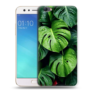 Силиконовый чехол на OPPO F3 с принтом Листья