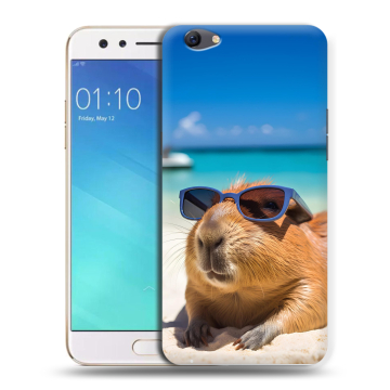 Силиконовый чехол на OPPO F3 с принтом Капибара Силиконовый чехол на OPPO F3 с принтом Капибара