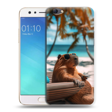 Силиконовый чехол на OPPO F3 с принтом Капибара Силиконовый чехол на OPPO F3 с принтом Капибара
