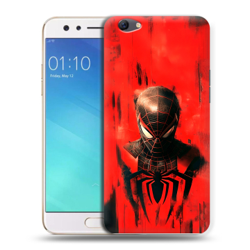 Силиконовый чехол на OPPO F3 с принтом человек паук spiderman Силиконовый чехол на OPPO F3 с принтом человек паук spiderman