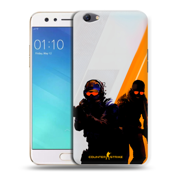 Силиконовый чехол на OPPO F3 с принтом Контер страйк Counter strike