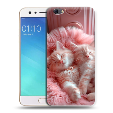 Силиконовый чехол на OPPO F3 с принтом котята котики