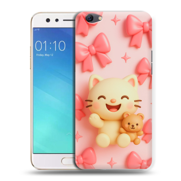 Силиконовый чехол на OPPO F3 с принтом для девочек