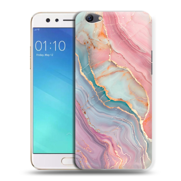 Силиконовый чехол на OPPO F3 с принтом розовый мрамор Силиконовый чехол на OPPO F3 с принтом розовый мрамор