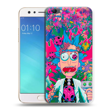 Силиконовый чехол на OPPO F3 с принтом Рик и Морти Rick Morty